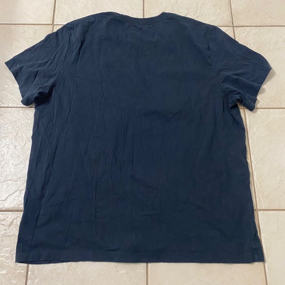Nike Mens XXL Graphic T-Shirt Navy Blue Red Swoosh Logo Nike Tee Short Sleeve - Picture 6 of 6